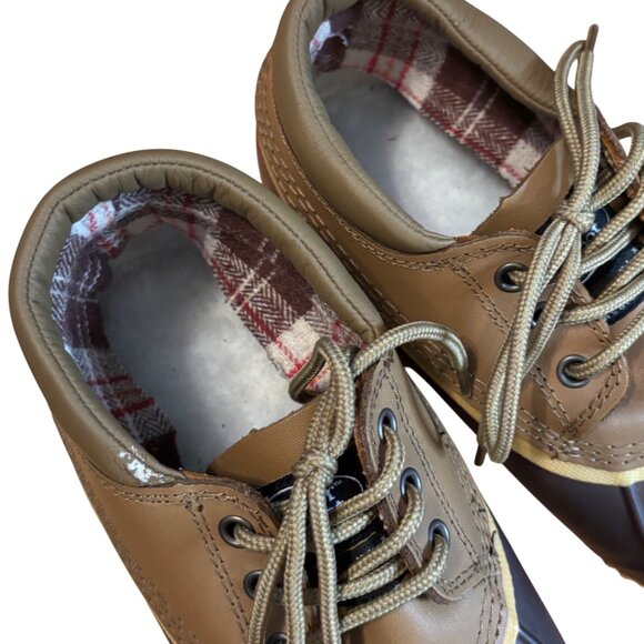 Superior Boot Co Lace Up Duck Shoes Brown  Size 9 Plaid Lined Waterproof Outdoor - Picture 5 of 10